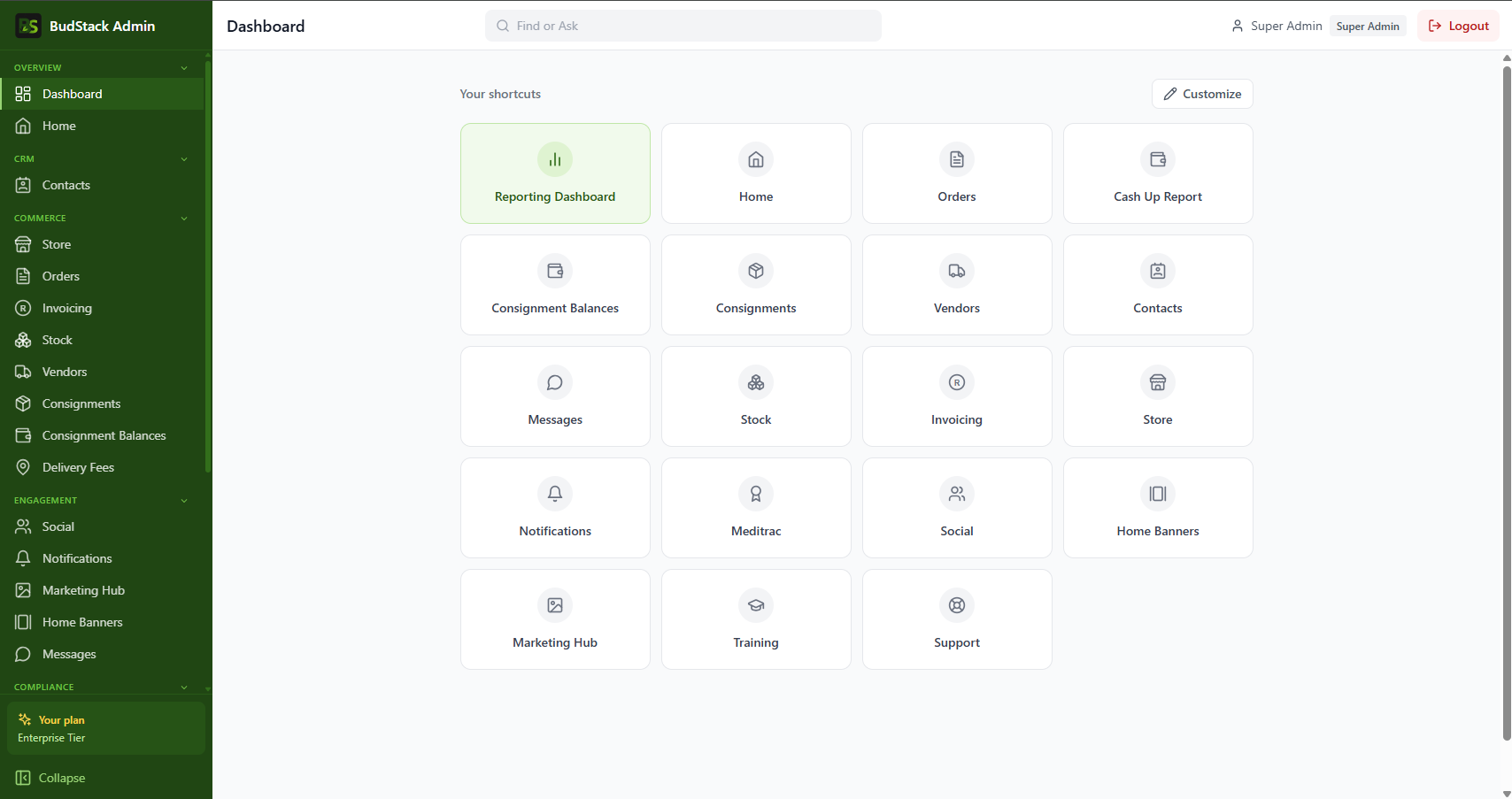 Super Admin Dashboard